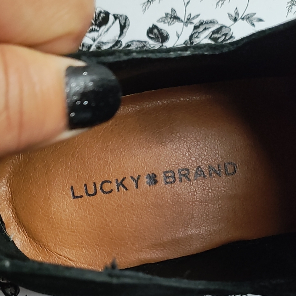 Lucky Brand Black Ankle Boots with Chelsea Style - Picture 6 of 11